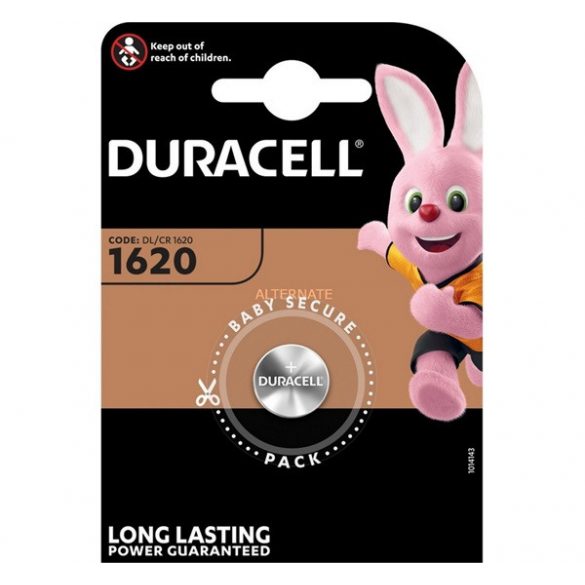 Pilă monedă DURACELL (CR1620, 3V, litiu) 1buc/pachet