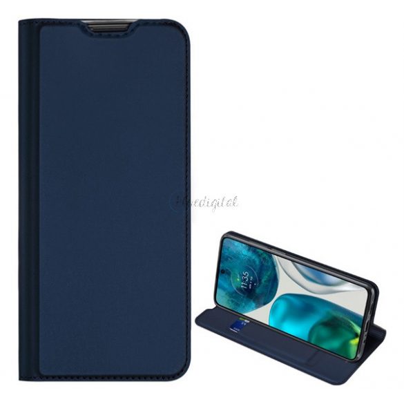 Husa DUX DUCIS SKIN PRO in picioare, efect piele (FLIP, deschidere laterala, suport card bancar, functie suport birou) ALBASTRU INCHIS Motorola Moto G52, Motorola Moto G82 (XT2225)