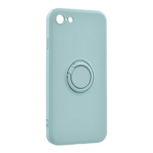 Protector de telefon din silicon (inel de fixare, interior din microfibră de pluș, magnetic, protector pentru cameră) ALBASTRU MENTA Apple iPhone SE 3 (2022), iPhone SE 2 (2020), iPhone 8 4.7