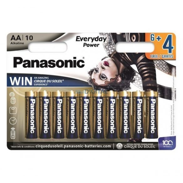 PANASONIC EVERYDAY POWER baterie cu durată de viață super lungă (AA, LR6EPS, 1.5V, alcalină) 10pcs /pachet