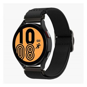 Curea de rezervă SPIGEN LITE FIT (dimensiune personalizată, textil) NEGRU Samsung Galaxy Watch 4 40 mm (SM-R860), Samsung Galaxy Watch 4 44 mm (SM-R870), Samsung Galaxy Watch 46 mm (SM-R800N), Samsung Galaxy Watch 4 eSIM 40 mm (SM-R865), Samsung