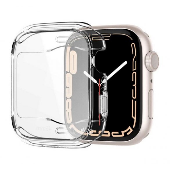 Cadru de ceas din plastic SPIGEN ULTRA HYBRID (rezistență la impact) TRANSPARENT Apple Watch Series 7 45mm, Apple Watch Series 8 45mm, Apple Watch Series 9 45mm