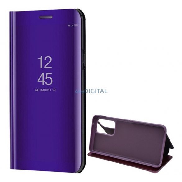 Husă stativă (activă FLIP, deschidere laterală, desktop, suprafață oglindită, Husă oglindă) LILA Samsung Galaxy A53 (SM-A536) 5G