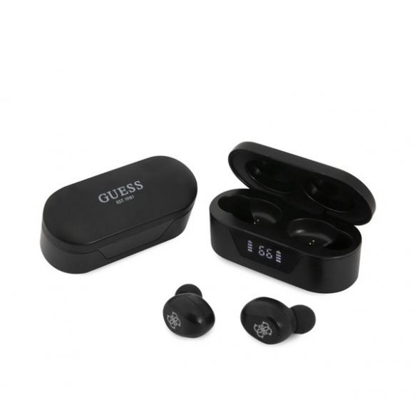 Căști bluetooth CG MOBILE GUESS STEREO (v5.0, TWS, microfon, filtru de zgomot + carcasă de încărcare) NEGRU