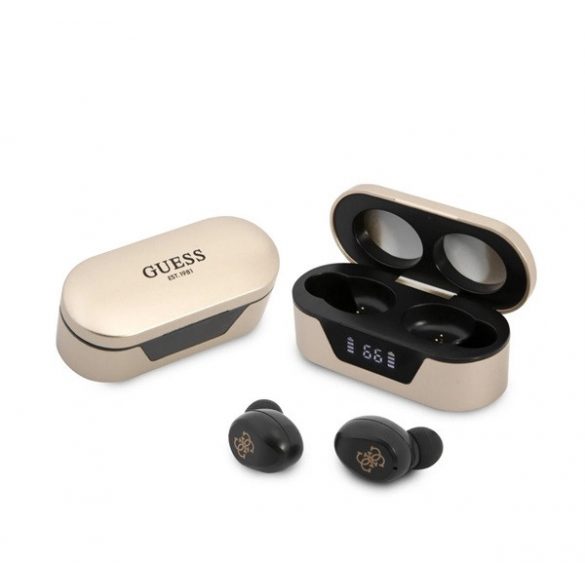 Căști bluetooth CG MOBILE GUESS STEREO (v5.0, TWS, microfon, filtru de zgomot + carcasă de încărcare) GOLD