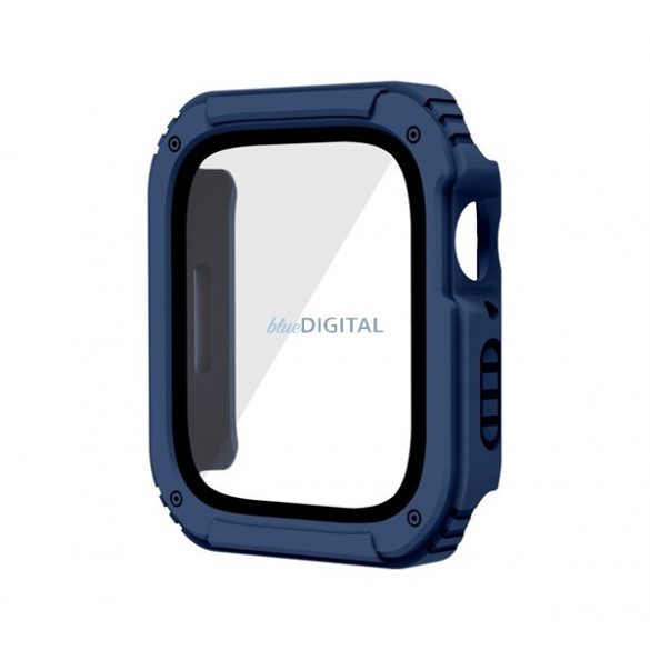 Cadru din plastic (rezistent la impact + sticla de protectie a ecranului) BLUE INCHIS Apple Watch Series 3 38mm