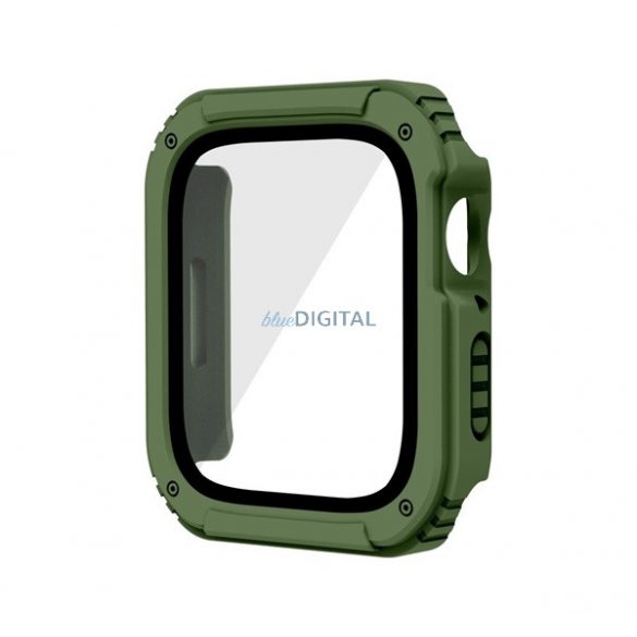 Cadru din plastic (rezistent la impact + sticla de protectie a ecranului) VERDE INCHIS Apple Watch Series 3 38mm