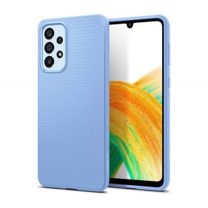 Protectie de telefon din silicon SPIGEN LIQUID AIR (rezistenta la socuri, colt cu perna de aer, romb) ALBASTRU DESCHIS Samsung Galaxy A33 5G (SM-A336)