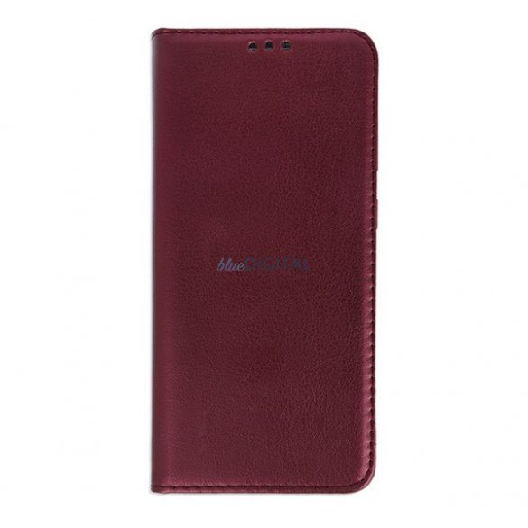 Husă în picioare, efect piele (FLIP, deschidere laterală, funcție de suport pentru birou) BURGUNDY Samsung Galaxy M53 (SM-M536)