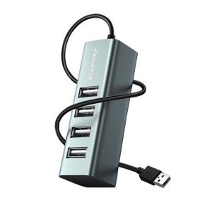 AWEI CL-122 USB HUB 4in1 (distribuitor, 4 prize USB, 75cm) NEGRU