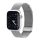 Curea de schimb DUX DUCIS (dimensiune personalizată, mare, aluminiu, milaneză, magnetică) SILVER Apple Watch Series SE 44mm, Apple Watch Series 2 42mm, Apple Watch Series 3 42mm, Apple Watch Series 4 44mm, Apple Watch Series 5 44mm, Apple Watch Seri