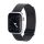 Curea de schimb DUX DUCIS (dimensiune personalizată, mare, aluminiu, milaneză, magnetică) NEGRU Apple Watch Series SE 44mm, Apple Watch Series 2 42mm, Apple Watch Series 3 42mm, Apple Watch Series 4 44mm, Apple Watch Series 5 44mm, Apple Watch Serie