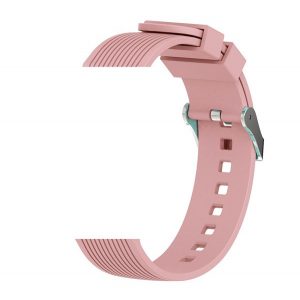 DEVIA DELUXE SPORT Strap (universal, 22 mm, silicon, reglabil, model cu dungi) ROSE SIZE pentru Samsung Galaxy Watch 46mm (SM-R800N), Huawei Watch GT 2 46mm, Huawei Watch GT, Amazfit Stratos, Am