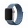 Curea de rezervă DEVIA DELUXE SPORT3 (dimensiune personalizată, mare, textilă, reglabilă) ALBASTRU DESCHIS Apple Watch Series 4 44mm, Apple Watch Series 5 44mm, Apple Watch Series 6 44mm, Apple Watch Series SE 44mm, Apple Watch Series 1 42mm, Apple 