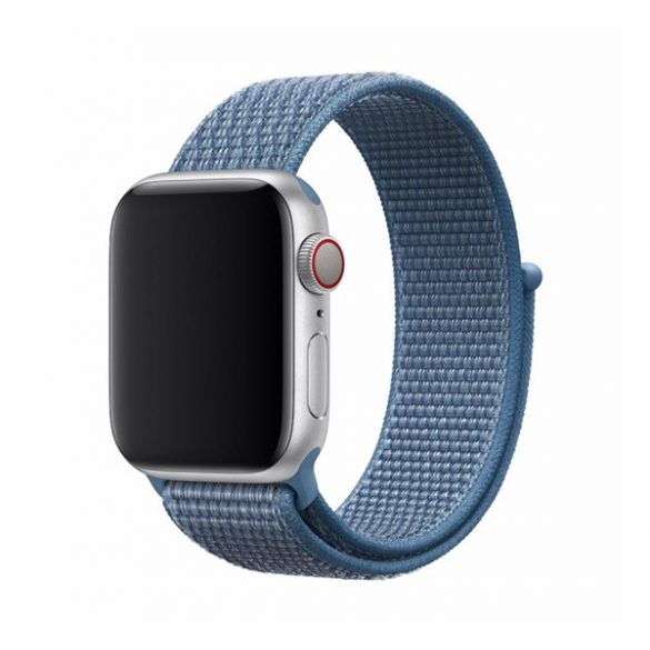 Curea de rezervă DEVIA DELUXE SPORT3 (dimensiune personalizată, mare, textilă, reglabilă) ALBASTRU DESCHIS Apple Watch Series 4 44mm, Apple Watch Series 5 44mm, Apple Watch Series 6 44mm, Apple Watch Series SE 44mm, Apple Watch Series 1 42mm, Apple 