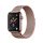 Curea de schimb DEVIA ELEGANT (dimensiune personalizată, mare, metal, curea Milan, magnetică) ROSE GOLD Apple Watch Series 1 42mm, Apple Watch Series 2 42mm, Apple Watch Series 3 42mm, Apple Watch Series 4 44mm, Apple Watch Series 5 44mm, Apple Ceas