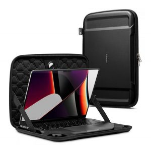 Husa SPIGEN peisaj, textil LAPTOP/NOTEBOOK/TABLETĂ (universală, rezistență la impact, fermoar, 14") NEGRU