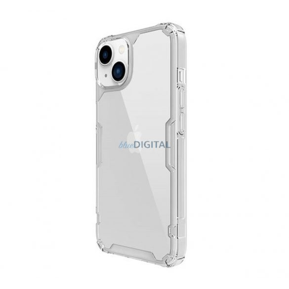 Protector de telefon din plastic NILLKIN NATURE PRO (cadru din silicon, rezistenta medie la impact, colt cu perna de aer) TRANSPARENT Apple iPhone 14 Plus