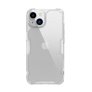 Protector de telefon din plastic NILLKIN NATURE PRO (cadru din silicon, rezistenta medie la impact, colt cu perna de aer) TRANSPARENT Apple iPhone 14