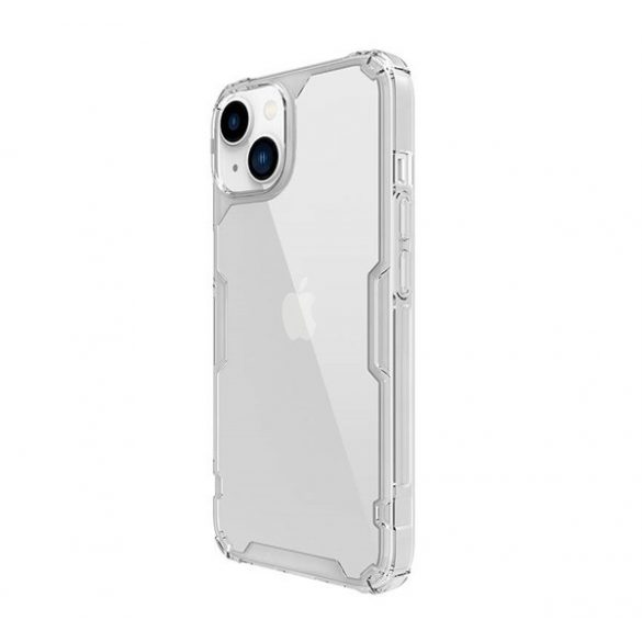 Protector de telefon din plastic NILLKIN NATURE PRO (cadru din silicon, rezistenta medie la impact, colt cu perna de aer) TRANSPARENT Apple iPhone 14