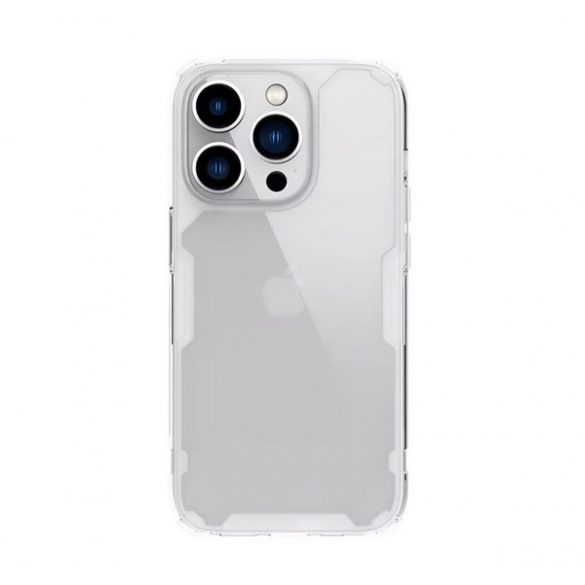 Protector de telefon din plastic NILLKIN NATURE PRO (cadru din silicon, rezistenta medie la impact, colt cu perna de aer) TRANSPARENT Apple iPhone 14 Pro