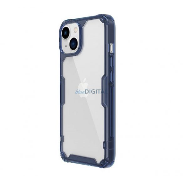 Protector de telefon din plastic NILLKIN NATURE PRO (cadru din silicon, rezistenta medie la impact, colt cu perna de aer) ALBASTRU INCHIS Apple iPhone 14 Plus