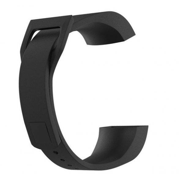 Curea (dimensiune personalizată, silicon, reglabilă) negru Xiaomi MI Band 4C