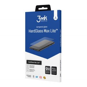 Sticlă de protecție pentru ecran 3MK HARD GLASS MAX LITE (copertă completă 3D, curbată, fără amprente, rezistentă la zgârieturi, 0,3 mm, 9H) NEGRU Huawei P30 Lite (Nova 4e)