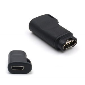 Adaptor de încărcare (priză microUSB - Garmin) NEGRU Garmin Approach S12, Garmin Approach S40, Garmin Approach S42, Garmin Epix (Gen2), Garmin Fenix ​​​​3 HR, Garmin Fenix ​​​​5S, Garmin Fenix ​​​​5S Plus, Garmin