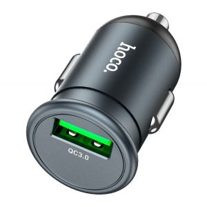 Încărcător auto HOCO Z43 Priză USB (18W, încărcător rapid 3.0) GRI