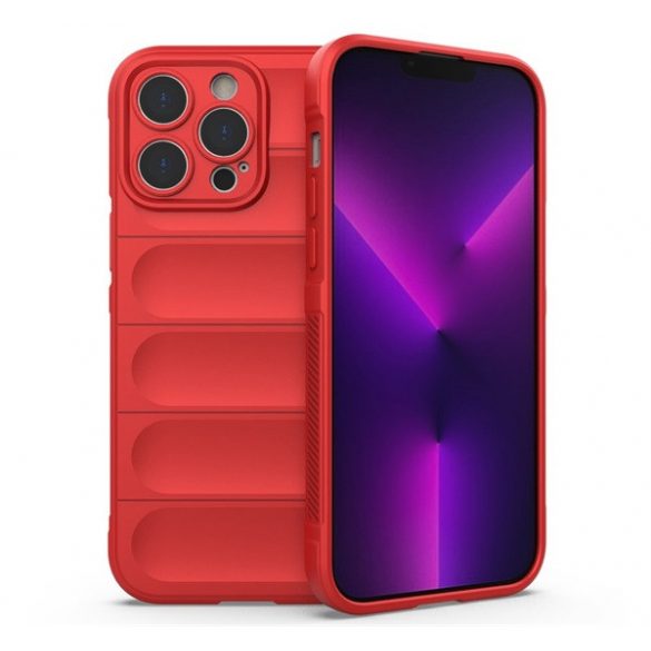 Protector de telefon din silicon (rezistenta la impact mediu, protectie camera, model 3D) RED Apple iPhone 14 Pro