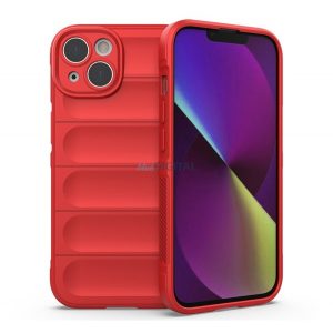 Protector de telefon din silicon (rezistenta la impact mediu, protectie camera, model 3D) RED Apple iPhone 14 Plus