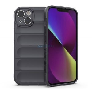 Protectie din silicon pentru telefon (rezistenta medie la impact, protectie camera, model 3D) DARK GREY Apple iPhone 14 Plus