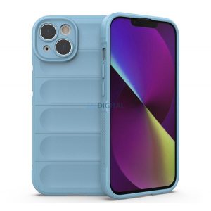 Protectie de telefon din silicon (rezistenta la impact mediu, protectie camera, model 3D) ALBASTRU DESCHIS Apple iPhone 14 Plus