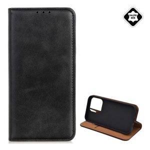 Carcasa in picioare, piele naturala (FLIP, deschidere laterala, functie suport pentru masa) NEGRU Apple iPhone 14 Pro