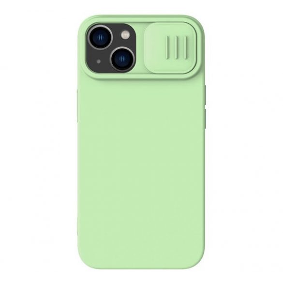 Protector de telefon din silicon NILLKIN CAMSHIELD SILKY MAGNETIC (magnetic, interior de pluș, protecție camerei, ecologic) VERDE Apple iPhone 14