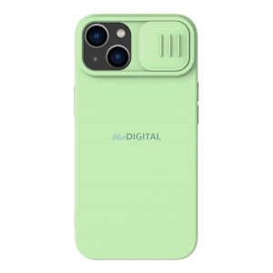 Protector de telefon din silicon NILLKIN CAMSHIELD SILKY MAGNETIC (magnetic, interior de pluș, protecție camerei, ecologic) VERDE Apple iPhone 14 Plus