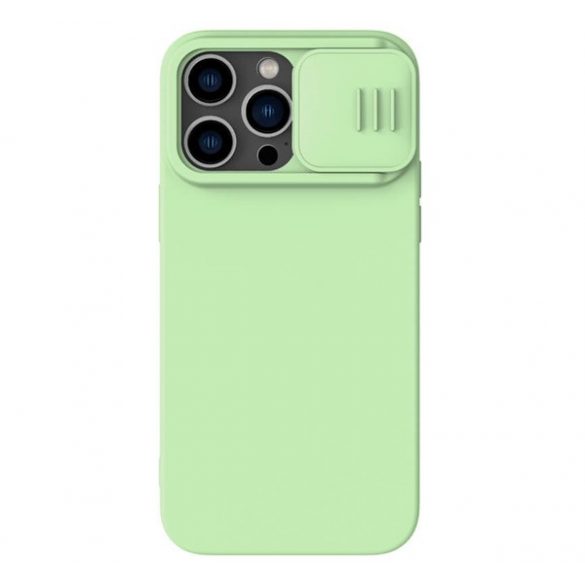 Protector de telefon din silicon NILLKIN CAMSHIELD SILKY MAGNETIC (magnetic, interior de pluș, protecție camerei, ecologic) VERDE Apple iPhone 14 Pro