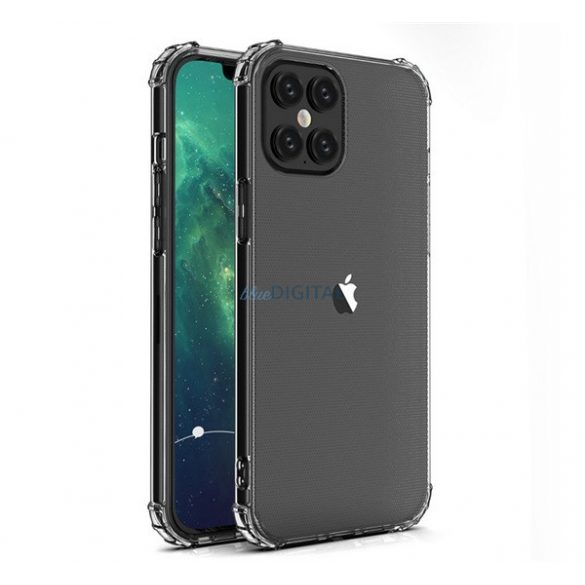 Protectie din silicon pentru telefon (rezistenta la impact mediu, colt cu perna de aer) TRANSPARENT Motorola Moto G42 (XT2233)