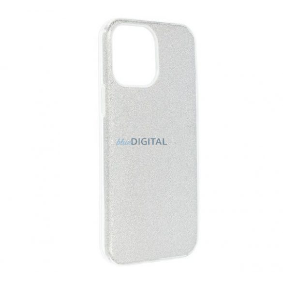 Protectie de telefon din silicon (interior din plastic, spate lucios) SILVER Apple iPhone 14 Pro Max