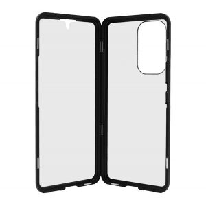 Protecție telefonică din aluminiu (protecție 360°, magnetică, rezistentă la impact mediu, Folie securizată față, spate, 9H) negru Samsung Galaxy A53 (SM-A536) 5G