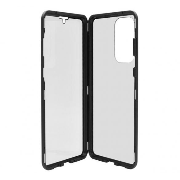 Protecție telefonică din aluminiu (protecție 360°, magnetică, rezistență medie la impact, Folie securizată față, spate, 9H) negru Samsung Galaxy A33 5G (SM-A336)