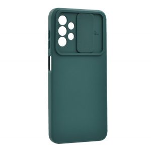 Protector de telefon din silicon (mat, interior din microfibră de pluș, protecție pentru cameră) VERDE ÎNCHIS Samsung Galaxy A13 4G (SM-A135F, A137F)