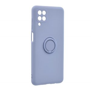 Protector din silicon pentru telefon (inel de fixare, interior din microfibră de pluș, magnetic, protecție pentru cameră) PURPLE Samsung Galaxy A12 (SM-A125F, SM-A127F)