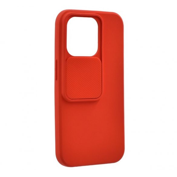 Protectie de telefon din silicon (mat, interior din microfibra de pluș, protecție pentru cameră) ROȘU Apple iPhone 14 Pro