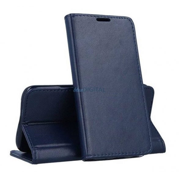 Carcasa in picioare, efect piele (FLIP, deschidere laterala, functie de suport de birou) ALBASTRU INCHIS Motorola Moto G52, Motorola Moto G82 (XT2225)