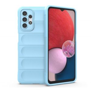 Protector din silicon pentru telefon (rezistență medie la impact, protecție pentru cameră, model 3D) ALBASTRU DESCHIS Samsung Galaxy A13 5G (SM-A136), Samsung Galaxy A04s (SM-A047F)