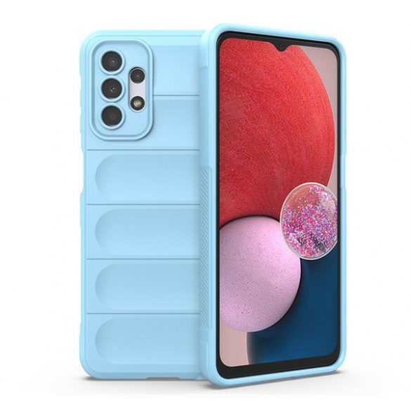 Protector din silicon pentru telefon (rezistență medie la impact, protecție pentru cameră, model 3D) ALBASTRU DESCHIS Samsung Galaxy A13 5G (SM-A136), Samsung Galaxy A04s (SM-A047F)