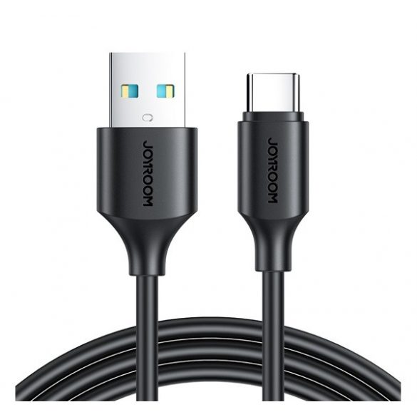 Cablu de date JOYROOM (USB - Type-C, 3A, încărcător rapid PD, 100cm) NEGRU