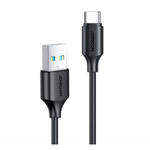 Cablu de date JOYROOM (USB - Type-C, 3A, încărcător rapid PD, 25cm) NEGRU